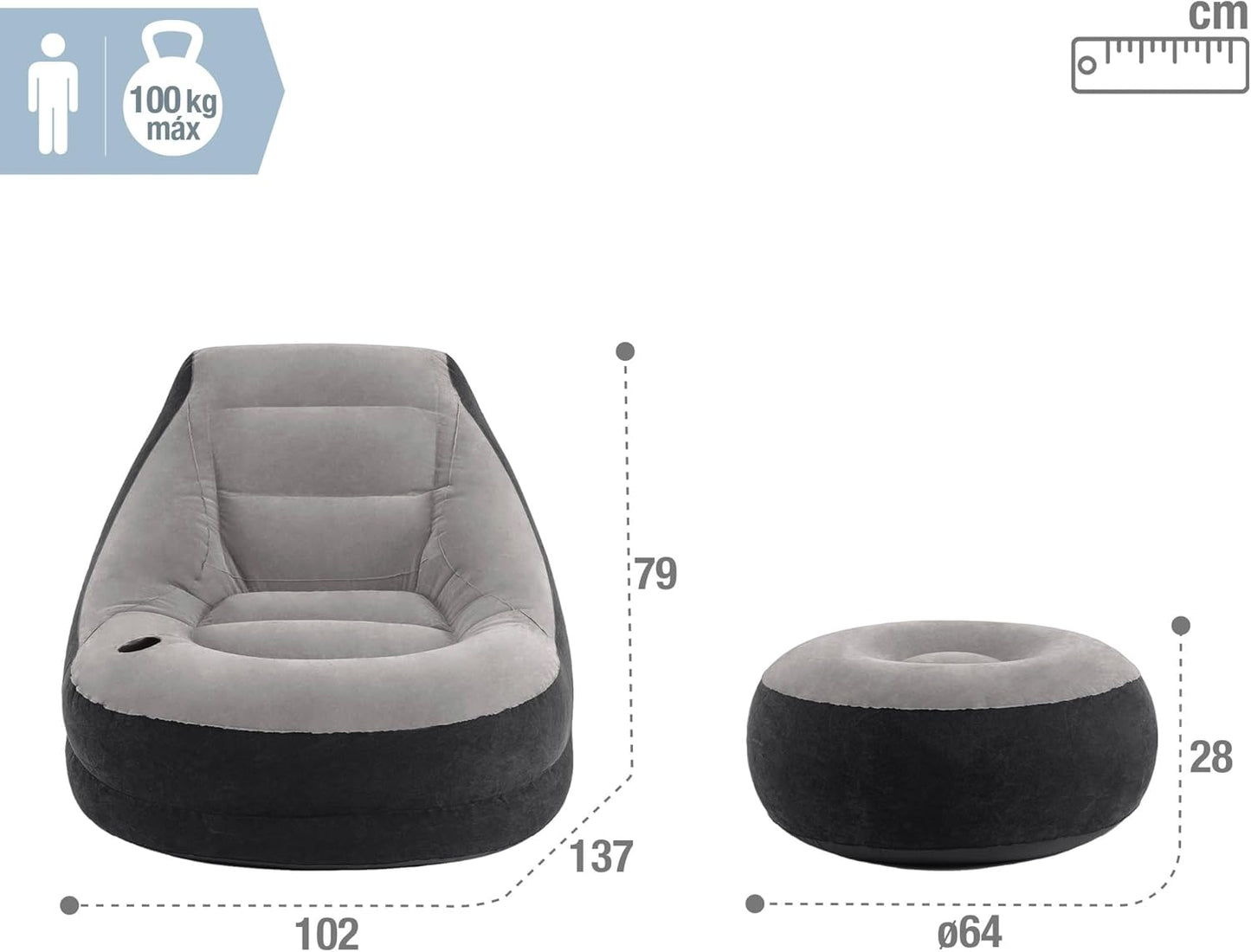 Sillon inflable + Ottoman